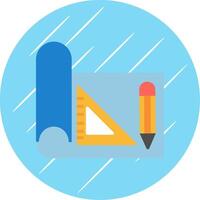 Draft Tools Flat Circle Icon Design vector