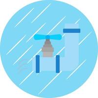 Water Supply Flat Circle Icon Design vector