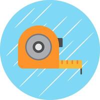 Measure Tape Flat Circle Icon Design vector