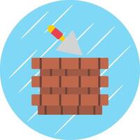 Bricks Tower Flat Circle Icon Design vector