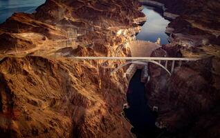 Aerial View of the Hoover Dam photo