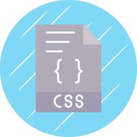 CSS Flat Circle Icon Design vector