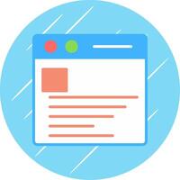 Browser Flat Circle Icon Design vector