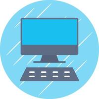 Desktop Flat Circle Icon Design vector