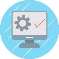 System Flat Circle Icon Design vector