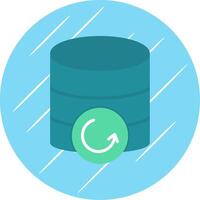 Database Backup Flat Circle Icon Design vector