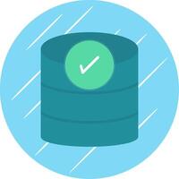 Database Flat Circle Icon Design vector