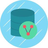 Database Sharing Flat Circle Icon Design vector