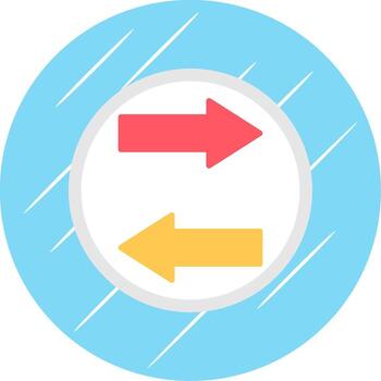 Database Transfer Flat Circle Icon Design vector