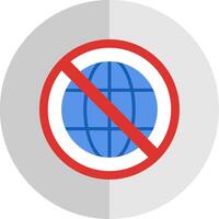 Prohibited Sign Flat Scale Icon Design vector