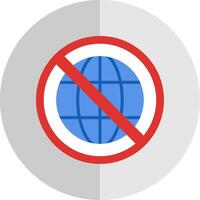 Prohibited Sign Flat Scale Icon Design vector