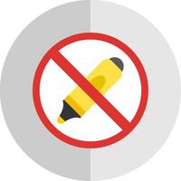 Prohibited Sign Flat Scale Icon Design vector