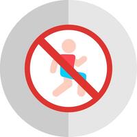 Prohibited Sign Flat Scale Icon Design vector