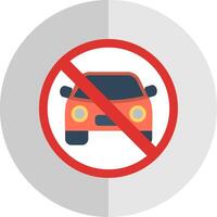 Prohibited Sign Flat Scale Icon Design vector