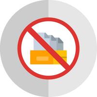 Prohibited Sign Flat Scale Icon Design vector