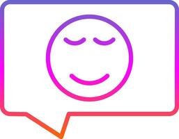 Positive Line Gradient Icon Design vector