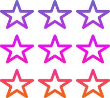 Stars Line Gradient Icon Design vector
