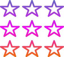 Stars Line Gradient Icon Design vector