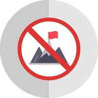 Prohibited Sign Flat Scale Icon Design vector