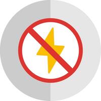 Prohibited Sign Flat Scale Icon Design vector