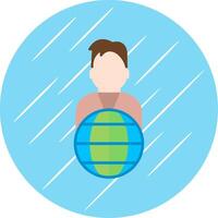 Global Leader Flat Circle Icon Design vector