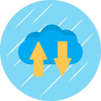 Cloud Computing Flat Circle Icon Design vector