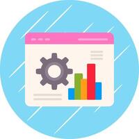 Seo Work Flat Circle Icon Design vector