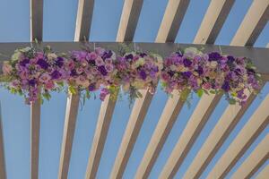 Floral Arrangement in a Gazebo photo