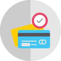 Credit Card Flat Scale Icon Design vector