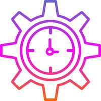 Time Manage Line Gradient Icon Design vector