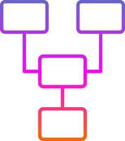 Organize Line Gradient Icon Design vector