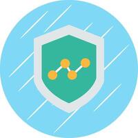 Security Analytics Flat Circle Icon Design vector