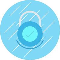 Security Check Flat Circle Icon Design vector