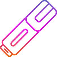 Highlighter Line Gradient Icon Design vector