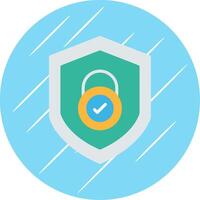 Security Check Flat Circle Icon Design vector