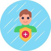 Security Admin Flat Circle Icon Design vector