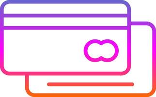 credit card Line Gradient Icon Design vector