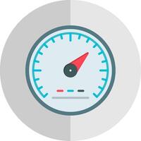 Speedometer Flat Scale Icon Design vector
