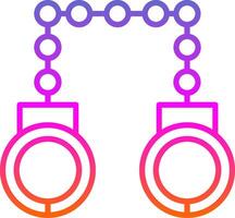 Hand Cuffs Line Gradient Icon Design vector