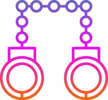 Hand Cuffs Line Gradient Icon Design vector