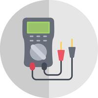 Multimeter Flat Scale Icon Design vector