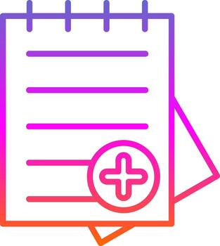 documento línea degradado icono diseño vector