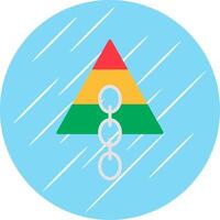 Link pyramide Flat Circle Icon Design vector