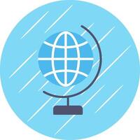 Global World Flat Circle Icon Design vector