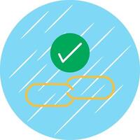 Backlink Checker Flat Circle Icon Design vector