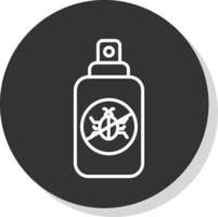 Insect Repellent Line Shadow Circle Icon Design vector