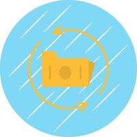 Data Backup Flat Circle Icon Design vector