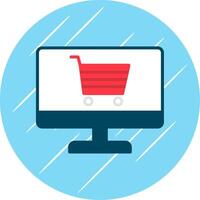 E-commerce Optimization Flat Circle Icon Design vector