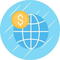 Global Business Flat Circle Icon Design vector