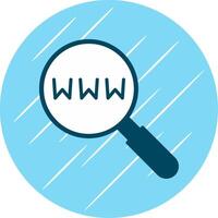 Keyword Research Flat Circle Icon Design vector